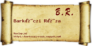 Barkóczi Róza névjegykártya