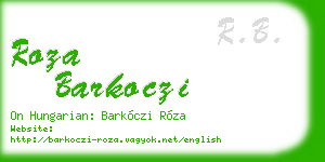 roza barkoczi business card