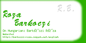 roza barkoczi business card